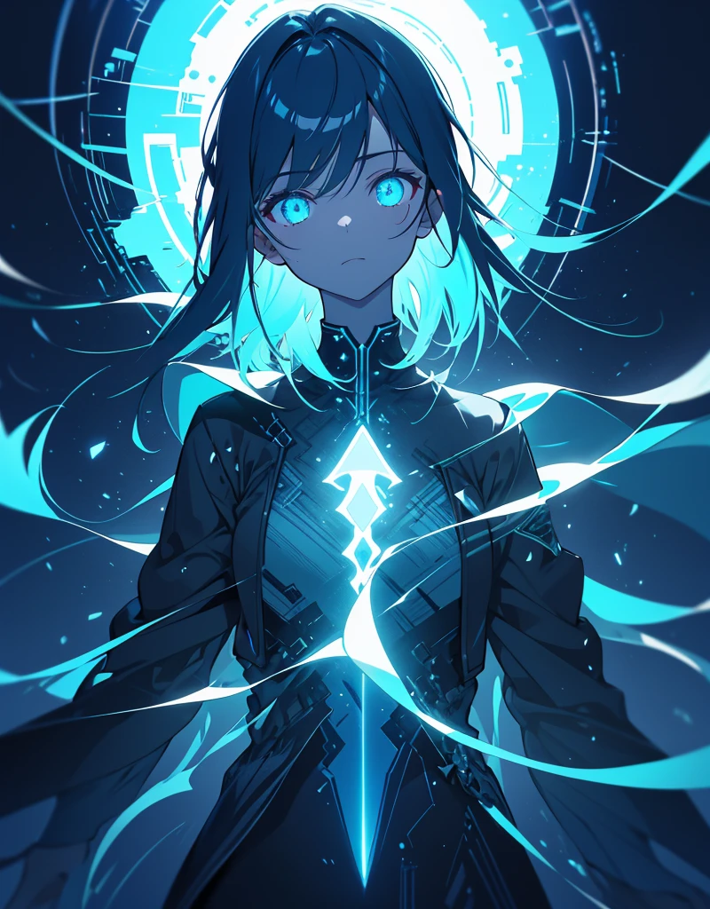 (grainy:0.5), cinematic,Kizi, space, serious, detailedeyes, face detailed, detailed futuristic clothes, lights on clothes, (sight gun:1.1), (Hidden:1.1), (squatt, looking at side:1.1), volumetric lighting, isolation, horor, dark lighting, red bioluminescent details, green bioluminescent details, blue bioluminescent details