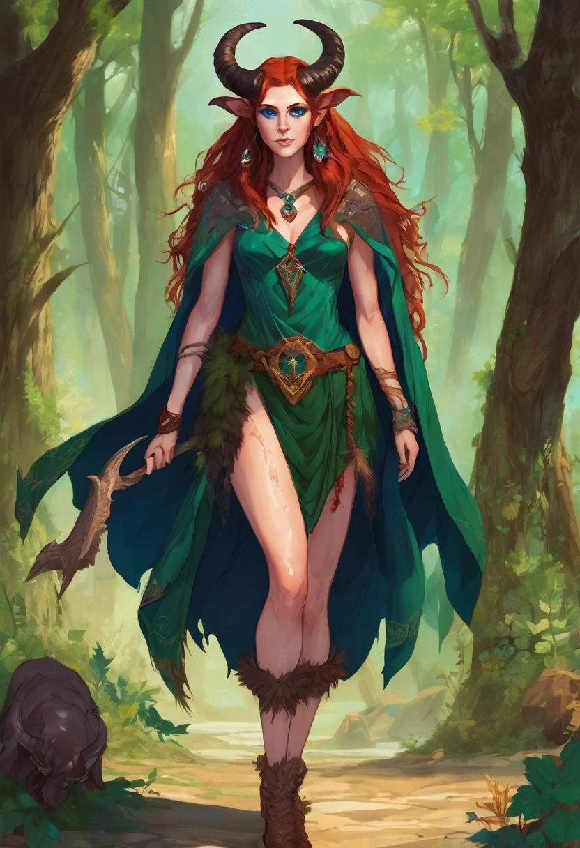 rubenesque woman, standing in a forest glade, small brook, woman, reddish-blonde, freckles, ((covered in vines)), naked, druidess, vines, robe of vines and leaves