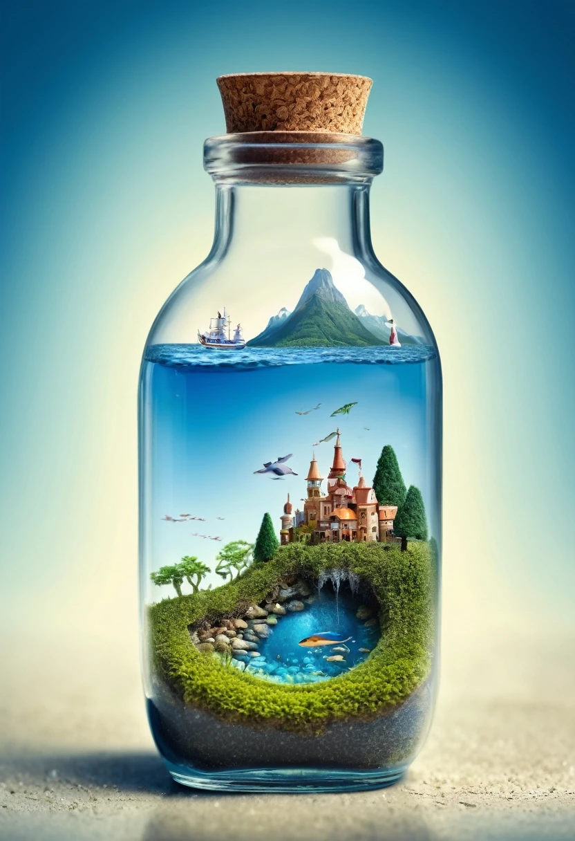 Small World in a Bottle, Fantastic Reality, Detailed Image