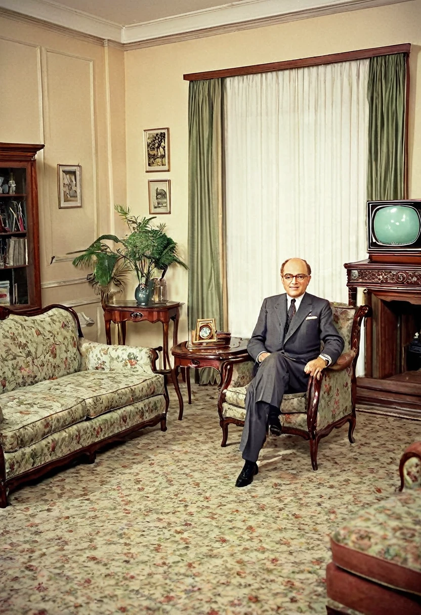 living room, 60s, panavision's photo, old photo,