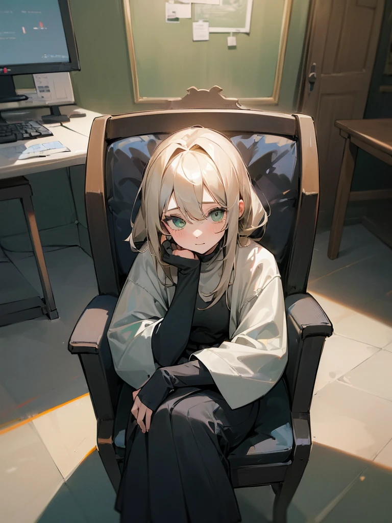 (absurdres, highres, ultra detailed:1.2),(solo boy:1.5),(middle age:1.1),(male focus:1.5),Droopiof eyes,(beige color hair:0.9),messy hair,cobalt green eyes,black knitwear,peaceful,indoor,happy,computers,sit in a chair
Negative prompt: (EasyNegative:1.1),(of_deepnegative_v1_75t:1.2),(girl:1.5)
Model: 7th_アニメ_V3_c、male、cool、