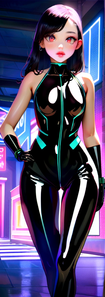 (masterpiece, best quality:1.2), 1girl, solo,standing_split,
(8k, RAW photo, best quality, masterpiece:1.2), ,(Kpop idol), (aegyo sal:1),cute,professional lighting, photon mapping, radiosity, physically-based rendering, cosplay, lucy \(cyberpunk\),bob cut,mechanical parts,grey eyes, black tight suit,cyberpunk city, black pants,night,neon lights,sexy,smoke, looking at viewer,, 8k high resolution, 8k, CG wallpaper, realistic, clear background, medium breasts, full body