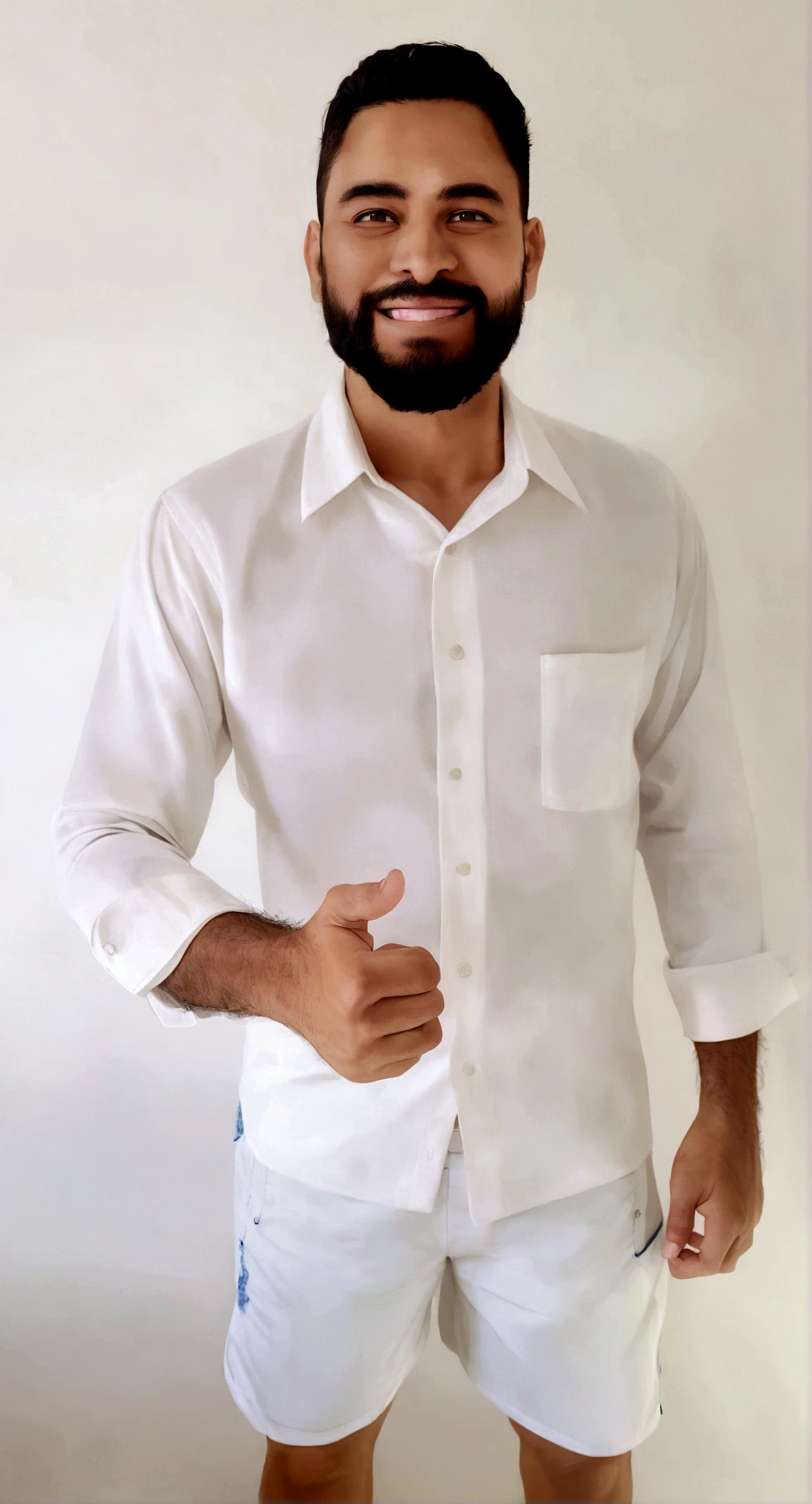 smiling 30 year old man with beard