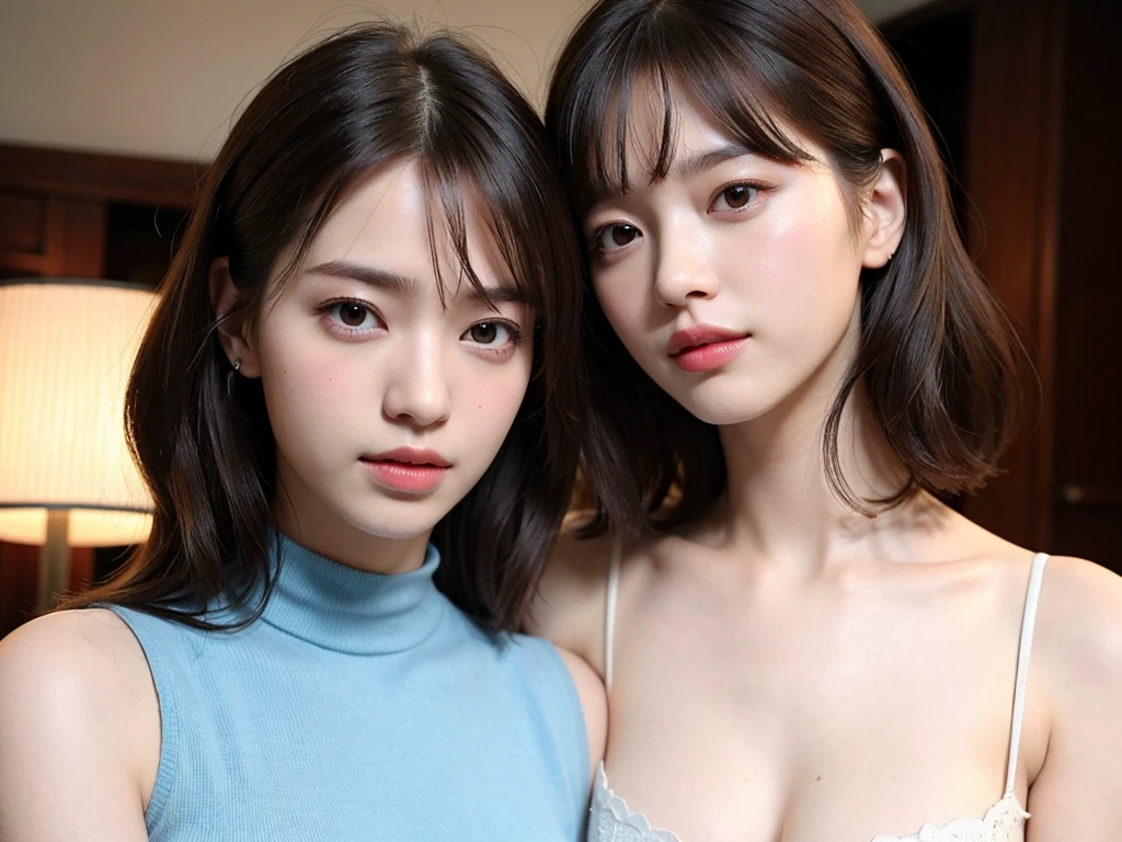 (Sleeveless:1.3) Very sexual body 、nude,
Put your hair up to reveal a sexy nape or neck 、beautiful, thin, Fair Arms Pureeros (super highest quality:1.3) (Very realistic, Realistic:1.3), (Sharp focus:1.3) Pure (Sharp focus:1.3) Wide background々Luxurious living room Bookshelf 3D Beautiful gradients A happy and kind smile Very high quality and stylish See-through bangs Elegant and intelligent Clean and stylish Excellent Education Women's Fashion Magazine model (Realistic and very high quality:1.3). (High resolution/High resolution:1.3) Tabletop, Very delicate and beautiful, Soft Light, (Brown Hair, Shoulder-length straight bob hair) Beautiful detailed girls, Highly detailed eyes and face, beautifully detailed nose, thin and beautiful eyes, 1 girl, Japanese, Pureな beauty, cute, young, Very stylish A spring sweater in spring-like colors Very stylish Supported by women Trending Fashion , (Medium Chest), Realistic Face, Realistic body,