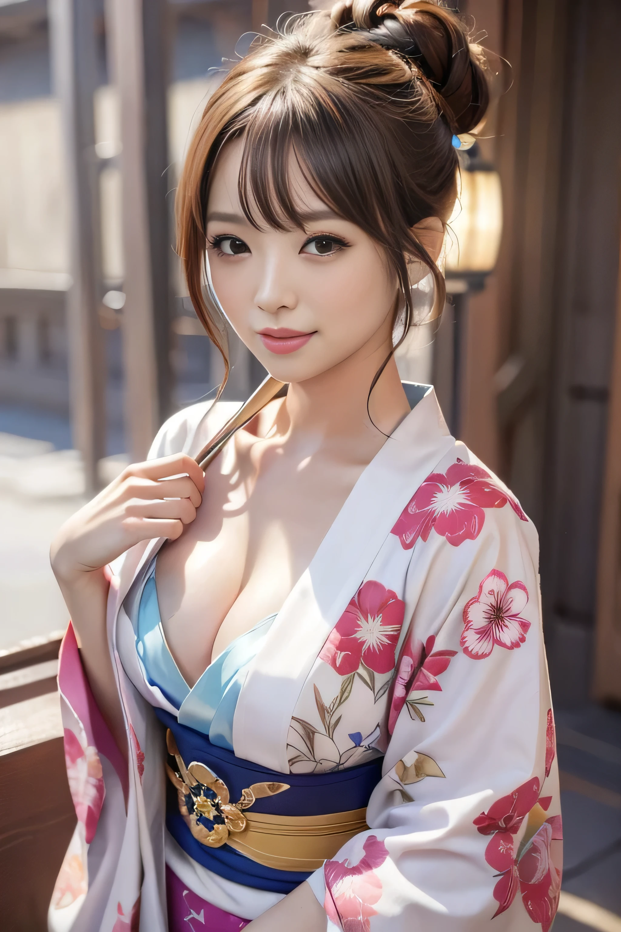 (((Gorgeous courtesan kimono:1.7))),(Beautiful mature woman in a noble courtesan kimono),(((Flashy and extravagant courtesan attire:1.3))),(Glamorous Jar)(Gorgeous floral hair ornament),Gorgeous floral braided top knot,(Very delicate and beautiful hair,),(((Accentuate larger breasts:1.3))),Fireworks shooting up into the sky against the backdrop of the riverbank at night.、Cute round face,Detailed garment features,Detailed hair features,Detailed facial features,Looking at the camera,(Dynamic Angle),(Dynamic and sexy pose),Cinematic Light,(Ultra-high resolution output images,Written boundary depth,Intricate details,Light and shadow contrast、The subject appears three-dimensional,) ,Single-lens reflex camera, (Realistic:1.3),(8K quality,Anatomically correct facial structure,),(SeaArt 2 Mode:1.3),(Picture Mode Ultra HD,)