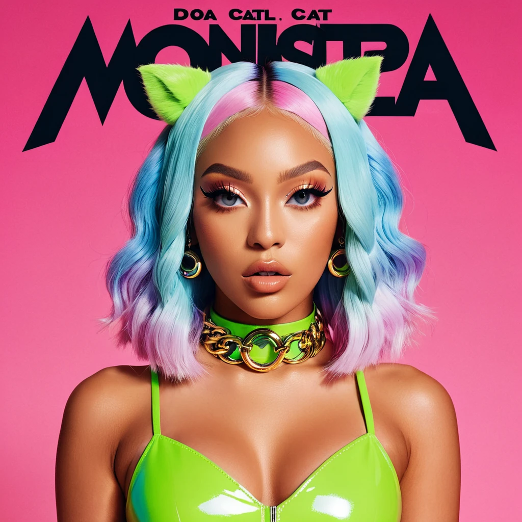 advertising poster, Promotional Photo for Pop Rap Single Monster feat. Isabelle by artist called Doja Cat