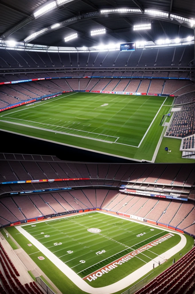 Football stadium inside realistic