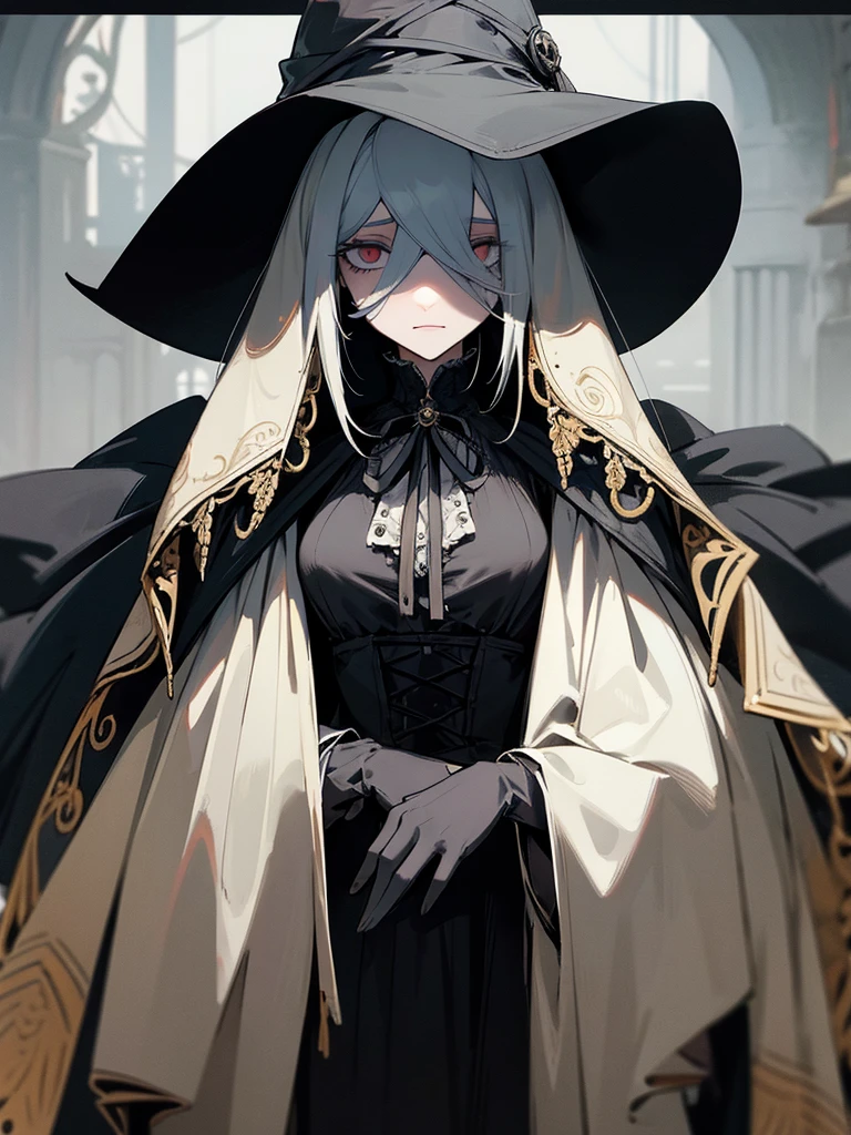 A female adult plague doctor. She would have totally black hair, her hair is short and messy. Her eyes would also be black and she would be very tall, having the appearance and stature of an adult. She has dark circles under her eyes. Her clothes would cover her entire body except for her face.
Victorian Style art. Dark Art.