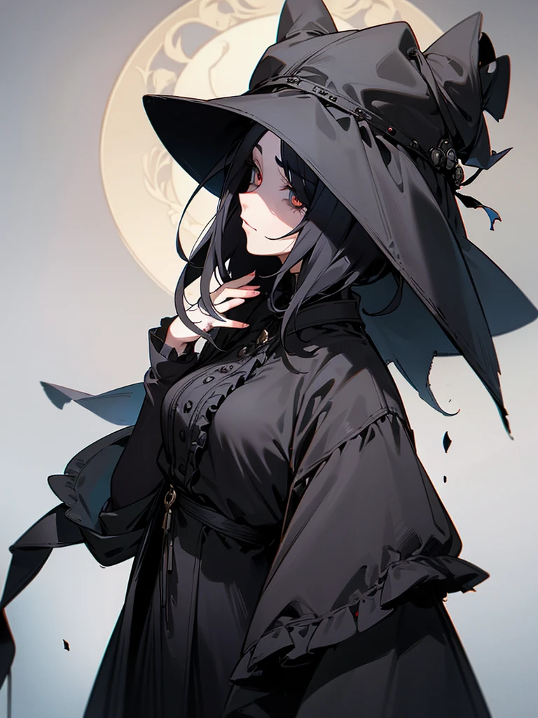 A female adult MILF plague doctor. She would have totally black hair, her hair is short and messy. Her eyes would also be black and she would be very tall, having the appearance and stature of an adult. She has dark circles under her eyes. Her clothes would cover her entire body except for her face.
Victorian Style art. Dark Art.