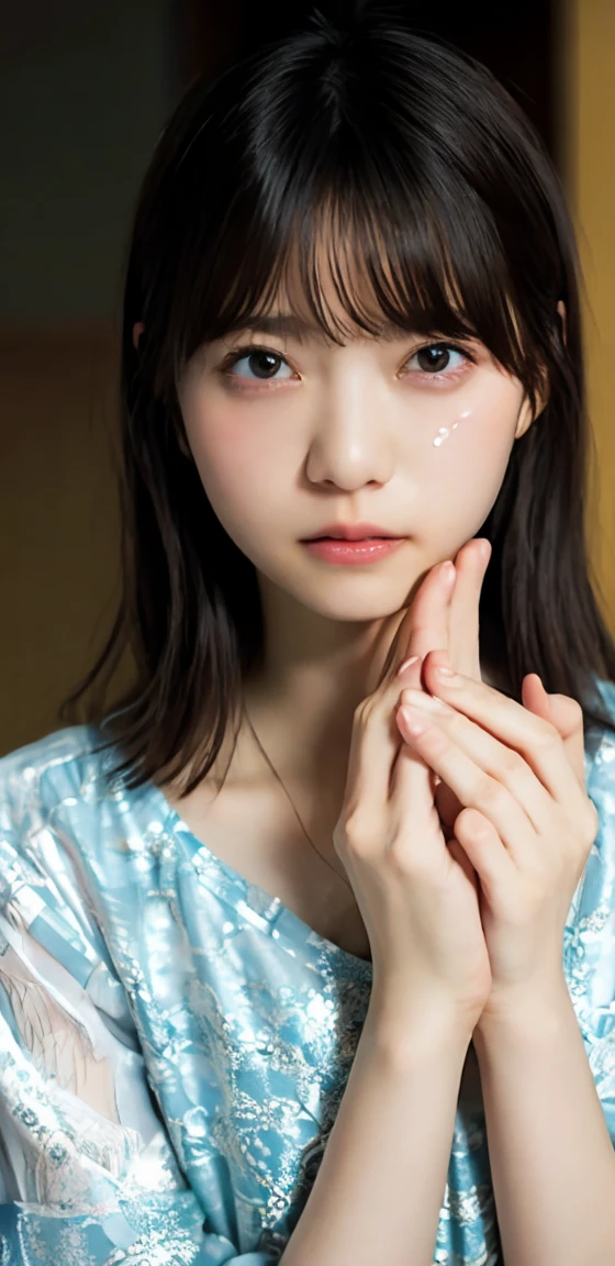 大きな目、タレ目、Completely naked、topless、beautiful breasts、normal breasts、bottomless、All naked、naked、No underwear、not wearing anything、short bob、loose curly hair、I was injured、bleed、endure the pain、A painful look、It hurts、I was scared、It was scary look、はAre crying、Are crying、I'm crying、It was scary、trembling、alone,  idol face,cute、18-year-old、Japanese、 delicate girl, Frank, Sophisticated, thin arms,  innocent eyes, cheek,   shiny pink lips、Keep your lips open、depth of field movie light、blurred background、目 focuokeh dof、professional lighting、soft light、(NSFW:1.1)、bodice subian、beautiful feet、asuka saito、body photo、standing、standing、injury,bleed、bodice subian、It was scary、はAre crying、I'm crying, on body,,standing、 masturbation, juice,saliva trace,body fluid、A painful look、hold back defecation、leaking、thin、traces of being attacked、