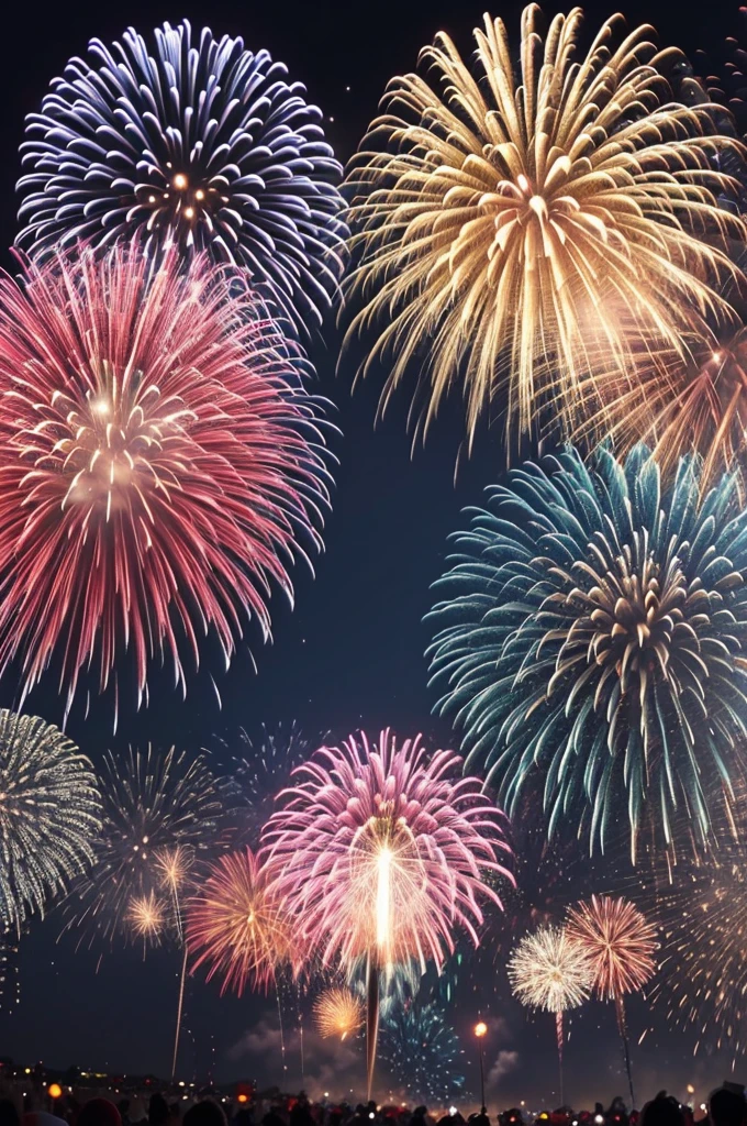 create a cascade of sparkling soap bubbles in the shape of fireworks, anime stile 2d
