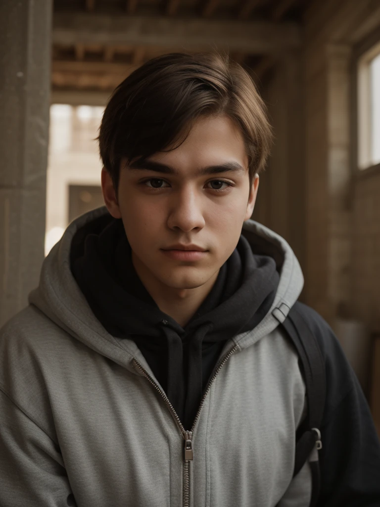A strong 18 years old man,short hair Hunter look, black eyes, armenian,
,Best Quality, High Quality