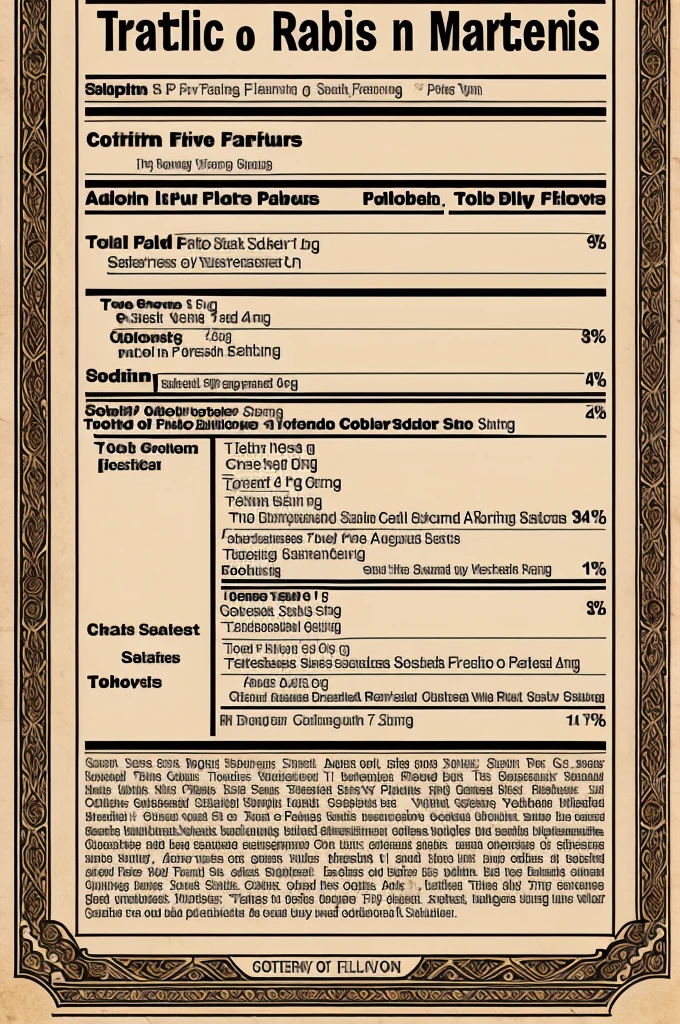 A label of Turin rabbits of flavors