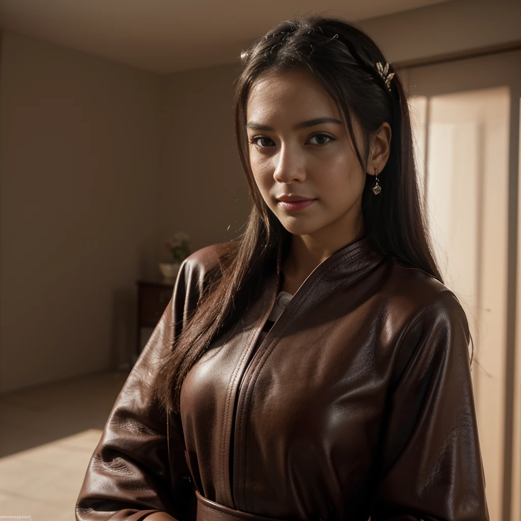 Excelinte calidad, Masterpiece, High Resolutiin, 1 girl, blush, (seductive smile: 0.8), star pupil, Hanfu chino, Hair Accessories, collar, jewelry, beauty, in_body, Tyndall effect, realist, shadow room, light edge, Two-tine Lighting, (high detailed leather: 1.2), 8K uhd, reflex camera, Luz tinue, high quality, Iluminación de volumin, candid photo, High Resolutiin, 4k, 8k, Desinfoque de fondo, Real Persin