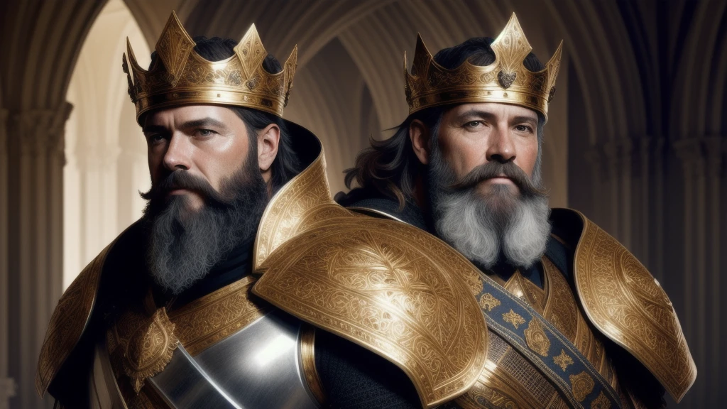 best quality, 500px, cgsociety, 8k, raw photo of (beautiful:1.2) human king, wear king crown, king armor, 40yo, beard, in castle, full body, ambient light, backlight, volumetric lighting, realistic, realistic lighting, cinematic lighting, depth of field, sharp focus, (high contrast:1.2), (film grain)