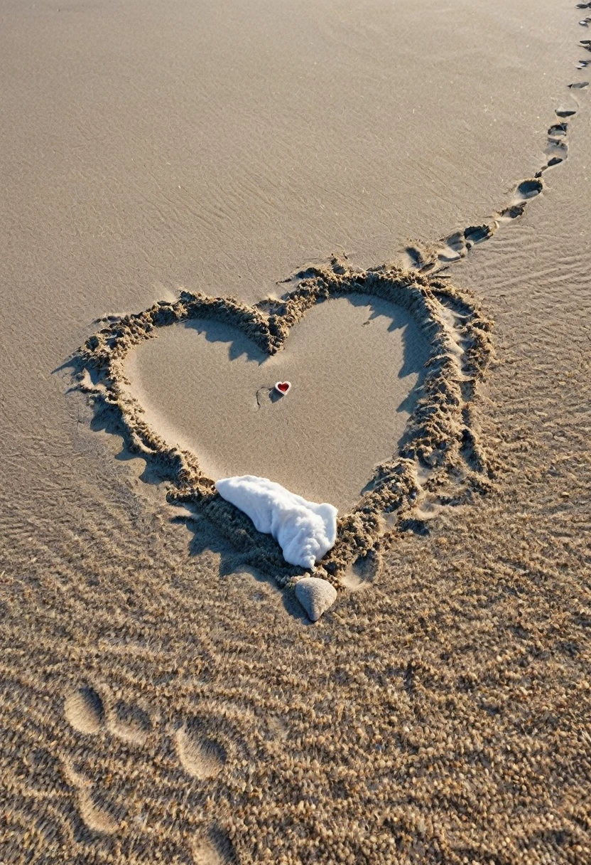 Yesterday was a day that I found an abandoned heart in the sand and I took it to my house, I cleaned it, I gave him love and gave him all my love and affection. After a while he left without saying goodbye., without a message, not even a kiss and for no reason. After a few days I went to that place again and saw it floating in the sea of oblivion, everything broken💔,Dirty and discolored, it lacked so much love. Now I go to that place every day, always looking and searching in the sand for a heart that values everything I am going to do for it./ she.