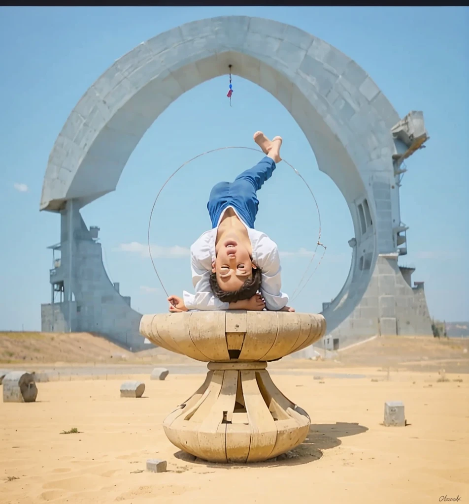 Levitating boy, French castle, astral travel