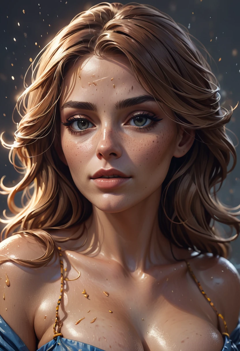 presenting a (((woman with a unique style))), RAW, artstation, splashes, 8K, photorrealistic, conceptual artwork, fot, print in 70 mm, f2.8,