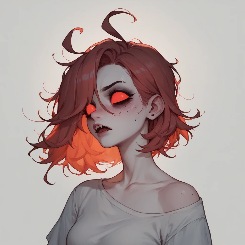 with red hair in a spooky month cartoon called Alice
