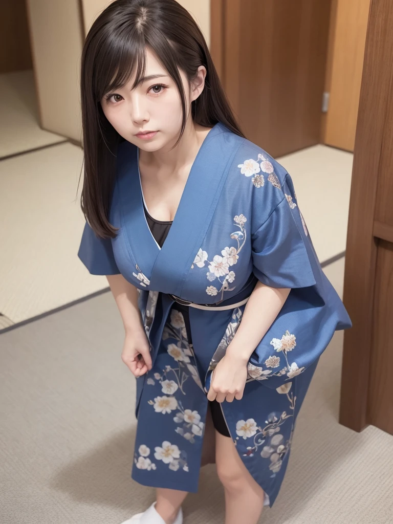 ((Are standing)) , (Hands on knees) , Leaning forward , masterpiece , Highest quality , Very detailed , ( Woman) , Japanese