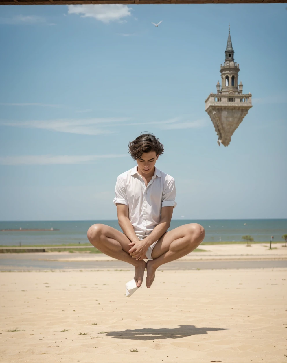 Levitating boy, castillo frances, lucid dream