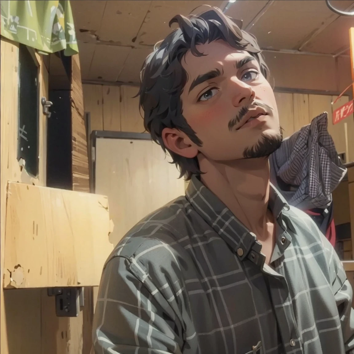 a man looking to the camera