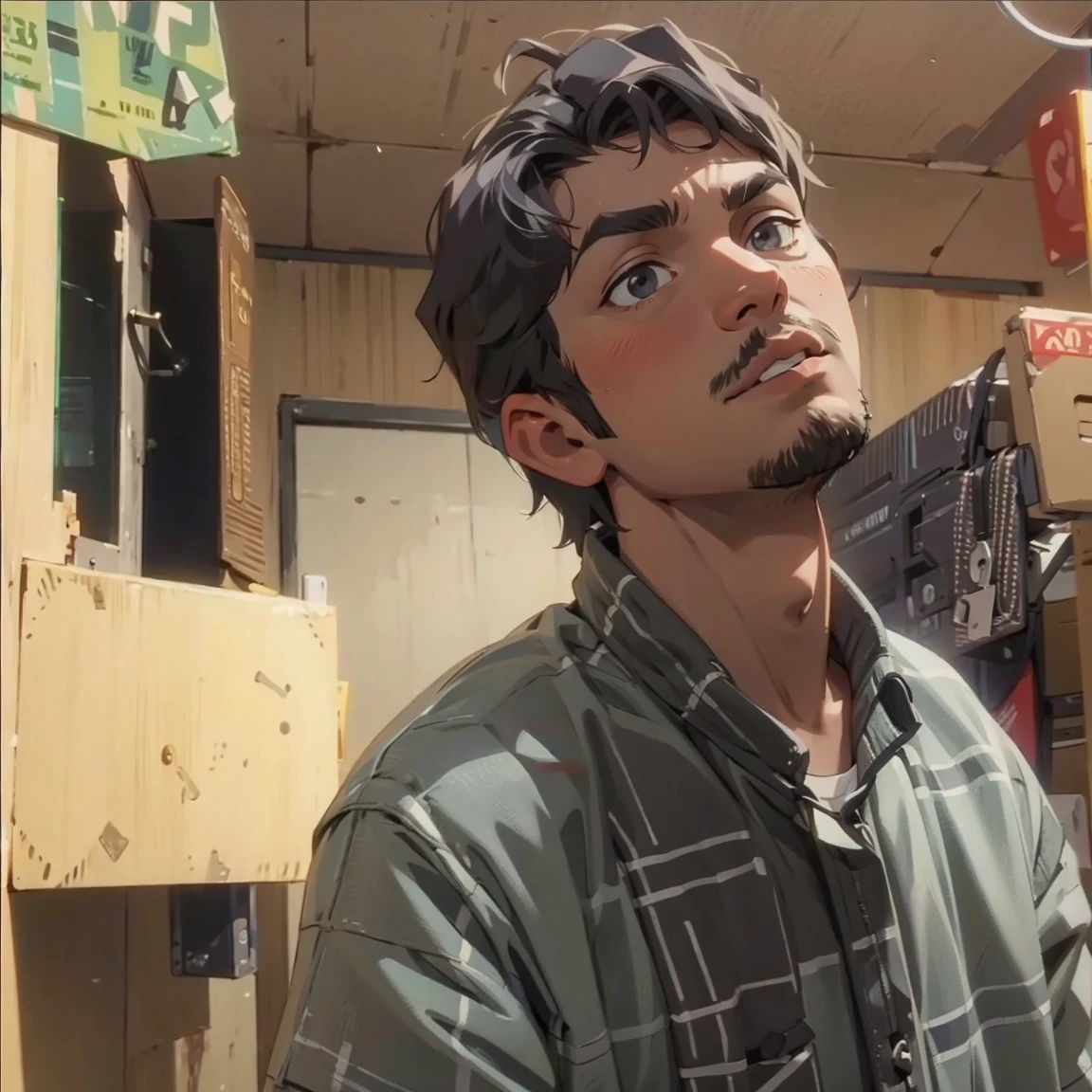 a man looking to the camera