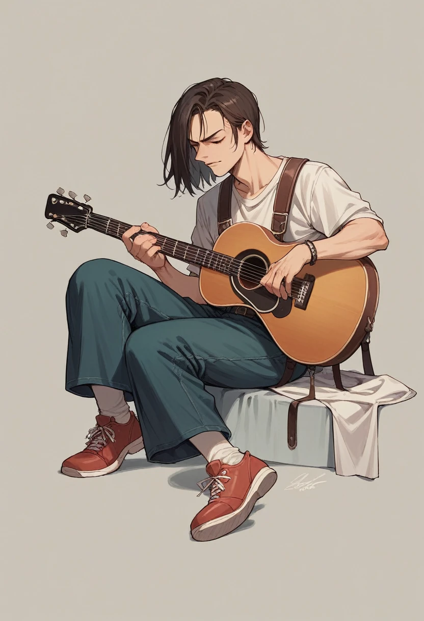 acoustic guitar drawing