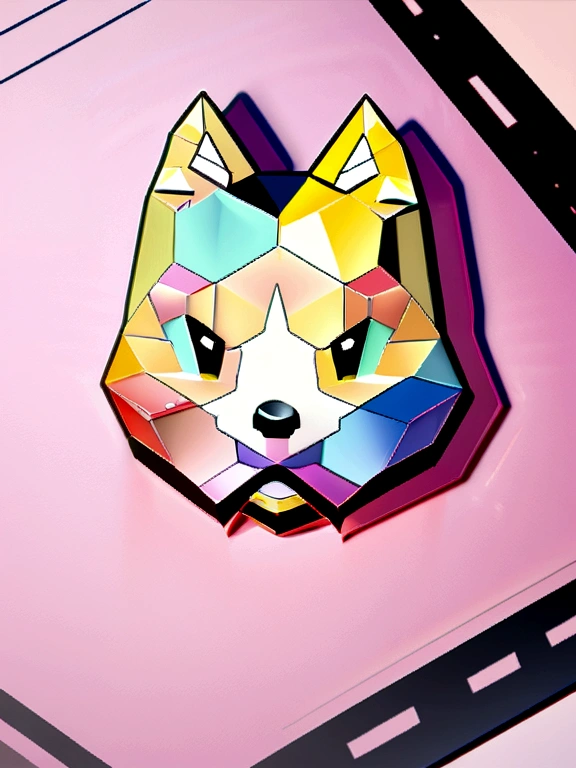 A detailed illustration face wolf, t-shirt design, tree leaves splash, t-shirt design, pastel tetradic colors, 3D vector art, cute and quirky, fantasy art, watercolor effect, bokeh, Adobe Illustrator, hand-drawn, digital painting, low-poly, soft lighting, isometric style, retro aesthetic, focused on the character, 4K resolution, photorealistic rendering, using Cinema 4D