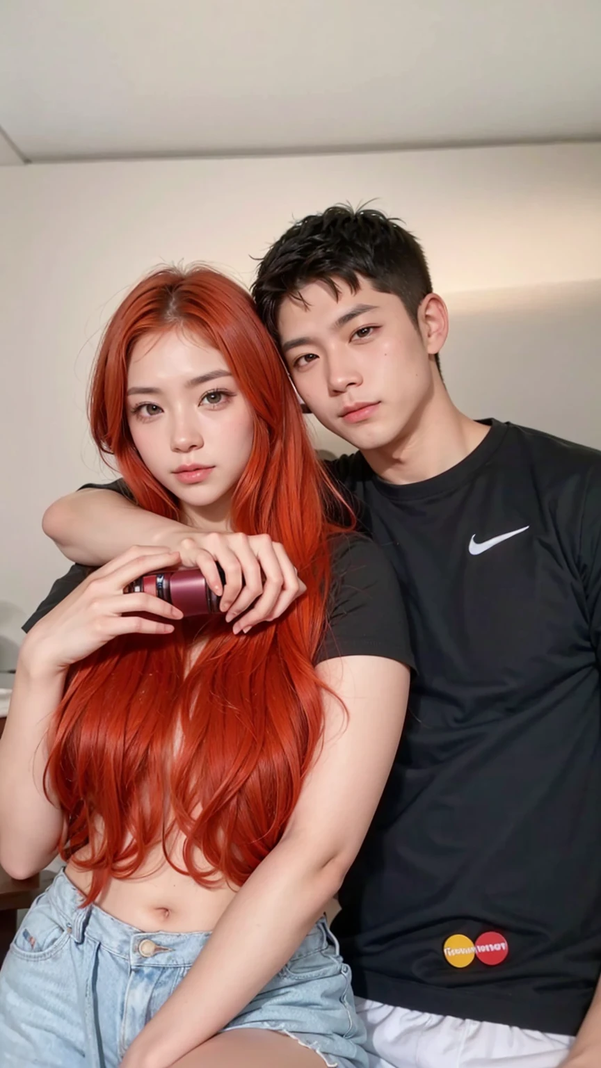 Straight couple taking photo, full HD, 4k