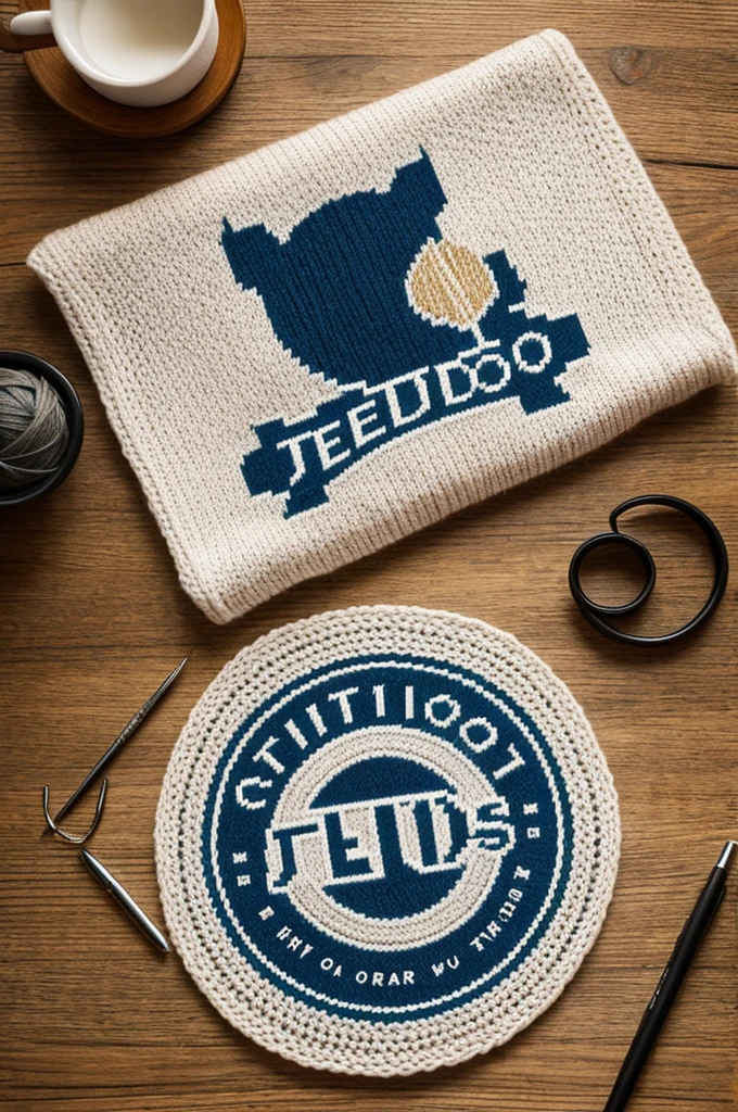 Create a logo for a knitting business called Tejidos Gely