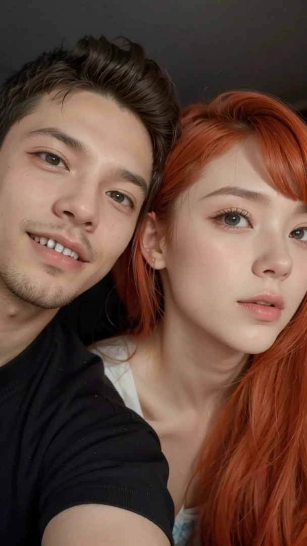Straight couple taking photo