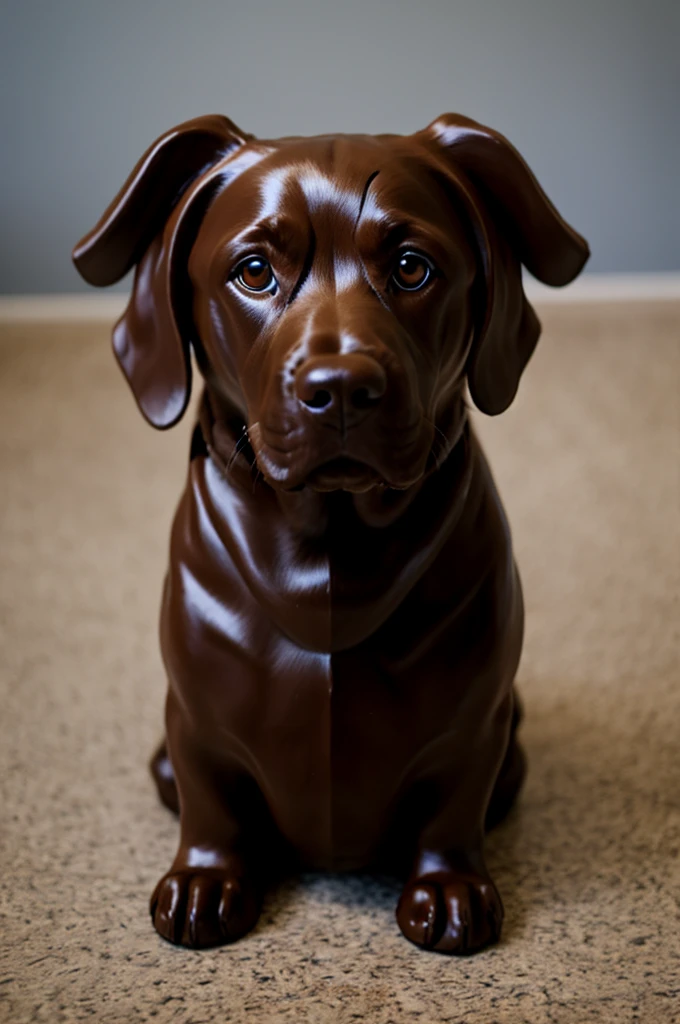 dog made of chocolate