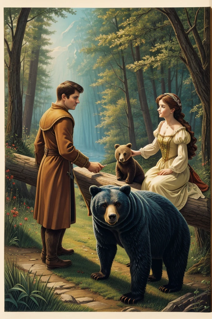 Illustration for the fairy tale three bears