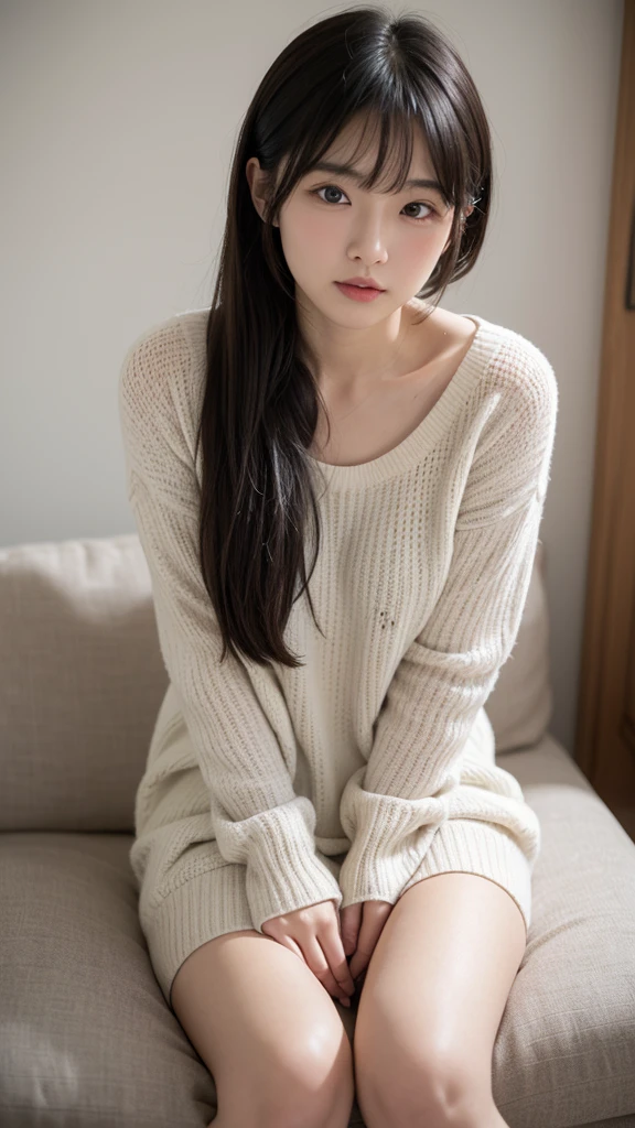 (((Ultra-high resolution、close、Cute Japanese Woman)))、length, Straight black hair frames her face、So that every single hair is clearly visible、Depicts subtle color changes depending on the amount of light hitting the subject、The skin is white and smooth、Has a natural glow、Fine skin、毛穴のExpressing every detail、amountや頬に薄い赤みがある部分を詳細に、The eyes are almond-shaped、It's dark brown.、More about Iris、Expressing color gradations and patterns、length, Natural Eyelashes, Each one can be seen、well-groomed eyebrows、personal々The hair is clearly visible、Light reflects off the eyes、Create small highlights、noseは繊細で、nose孔の細かいディテールがある、Lips are plump and naturally pink、Draw thin lines and soft curves of the lips、Shiny、Accentuate the shape、Detailed depiction of lip texture、Particular attention is paid to the depiction of light and shadow..、Soft natural light gently illuminates your face from the front、amount、nose、Gives cheeks a subtle glow、The shadows are softly cast along the contours of the face..、cheekbone、Jaw Curve、noseの側面を強調、Her lip gloss reflects the light subtly...、Emphasizes plump texture、The shadows in the hair add depth and dimension.、personal々Your hair sparkles in the light、The background is simple and blurry.、Focus on the face、Highest quality、Expressing every detail