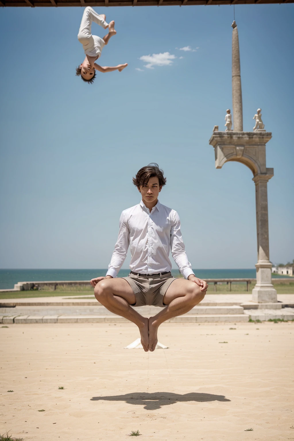 Levitating boy, castillo frances, evil shadows