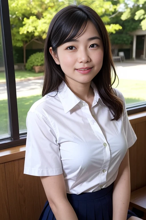 (masterpiece:1.2, top-quality), (realistic, photorealistic:1.4), beautiful illustration, (natural side lighting, movie lighting), nsfw,
looking at viewer, 1 girl, japanese, high school girl, perfect face, cute and symmetrical face, shiny skin,
(long hair:1.5, straight hair:1.4, grey hair), hair between eyes, purple eyes, glowing eyes, big eyes, long eye lasher, (medium breasts), slender,
beautiful hair, beautiful face, beautiful detailed eyes, beautiful clavicle, beautiful body, beautiful chest, beautiful thigh, beautiful legs, beautiful fingers,
((JP , white collared shirts, navy pleated mini skirt)),
(beautiful scenery), evening, (school),, standing, (lovely smile, upper eyes), Japanese women、high school student、