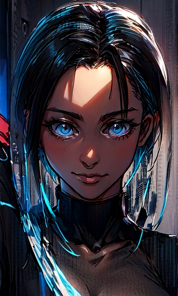 girl, black hair, short hair