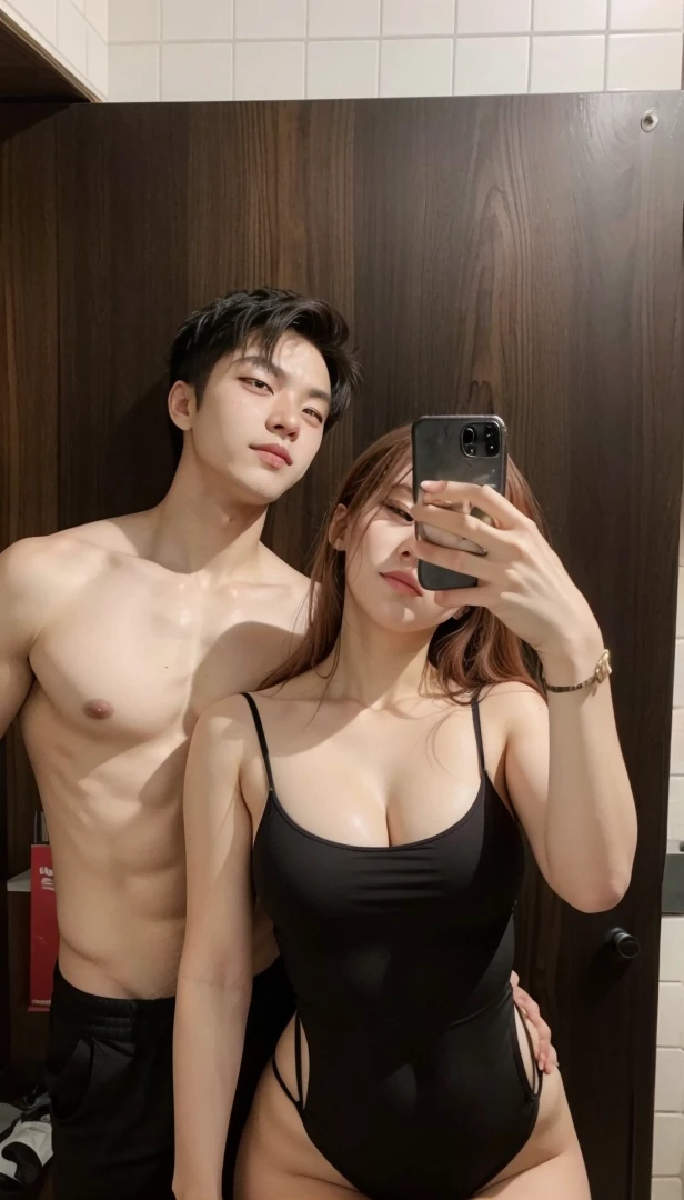 Straight couple taking photo, full HD, 4k