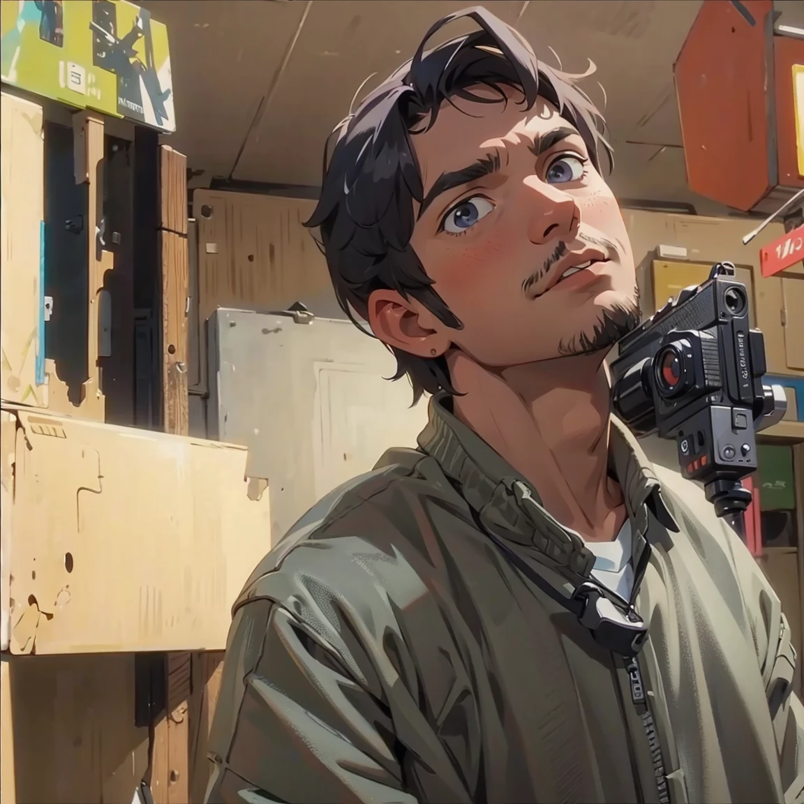 a man looking to the camera