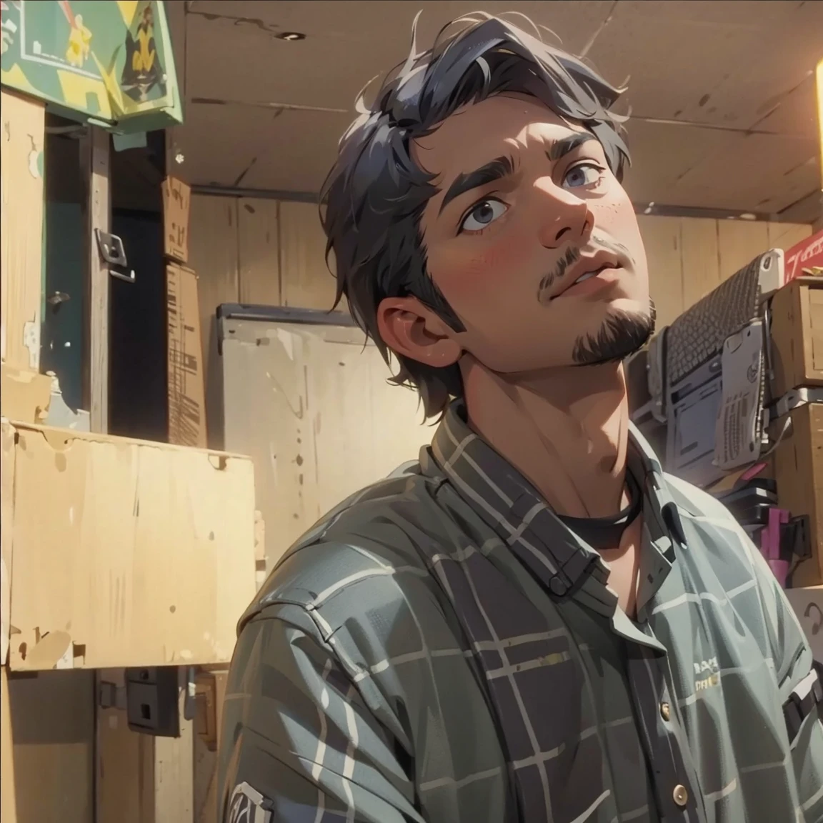 a man looking to the camera