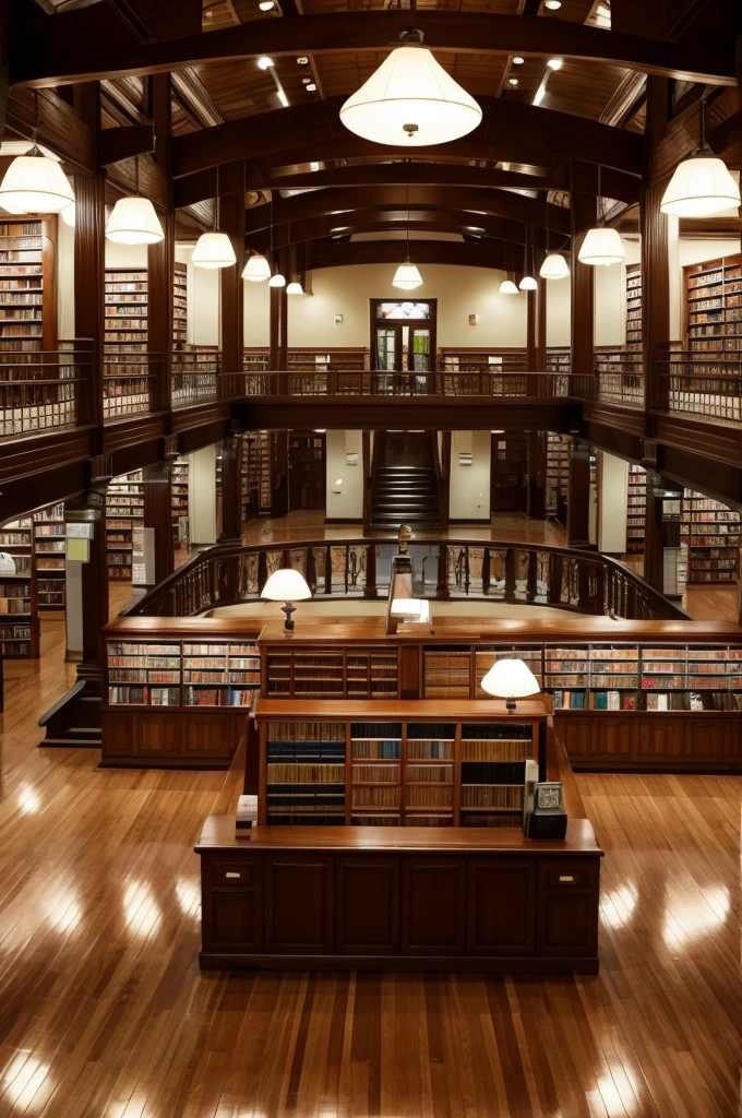 Library on a rainy day