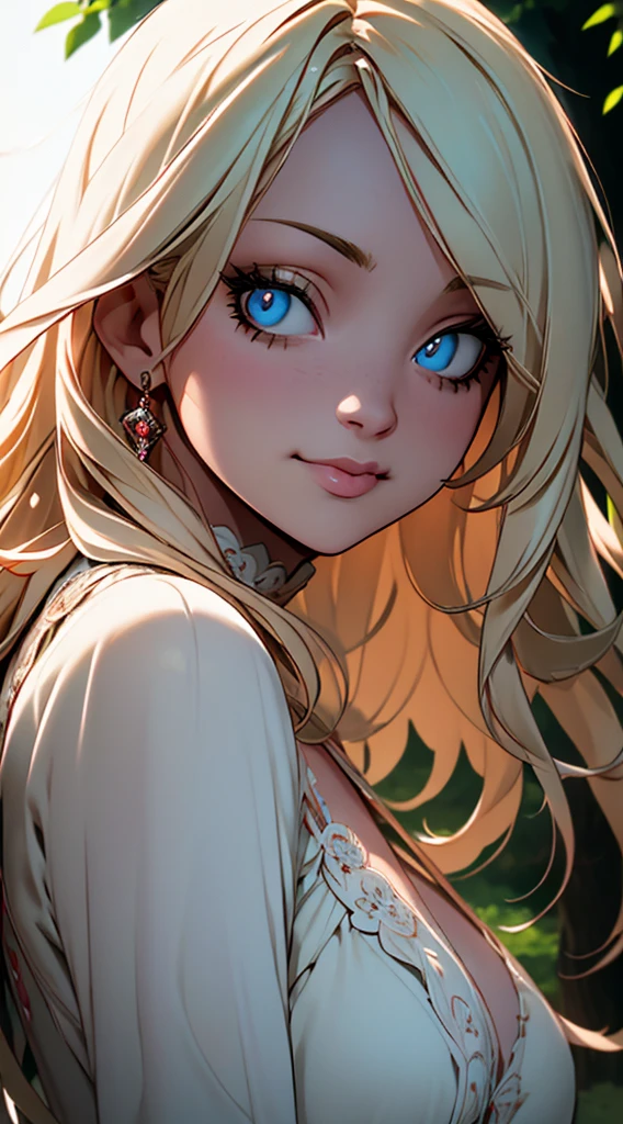 A beautiful girl with long blond hair, garnet eyes, and a delicate face, Alice Garnet Nakata, wearing an elegant Victorian-style dress, standing in a lush garden with blooming flowers, (best quality,4k,8k,highres,masterpiece:1.2),ultra-detailed,(realistic,photorealistic,photo-realistic:1.37),extremely detailed face and eyes,highly detailed skin,beautiful detailed eyes,beautiful detailed lips,intricate detailed dress,ornate Victorian garden,vibrant colors,soft lighting,cinematic composition,elegant,ethereal