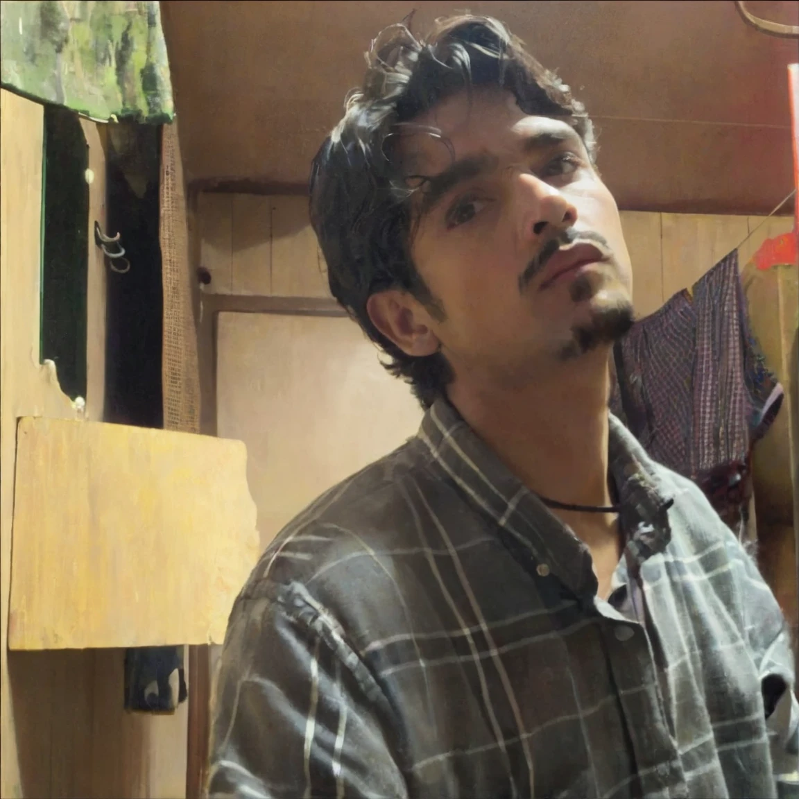 A man looking to the camera