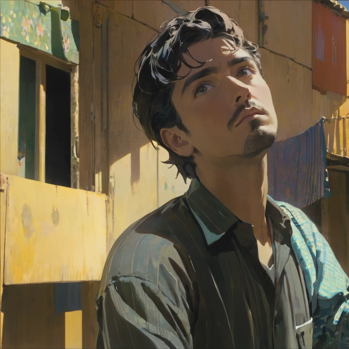 A man looking to the camera