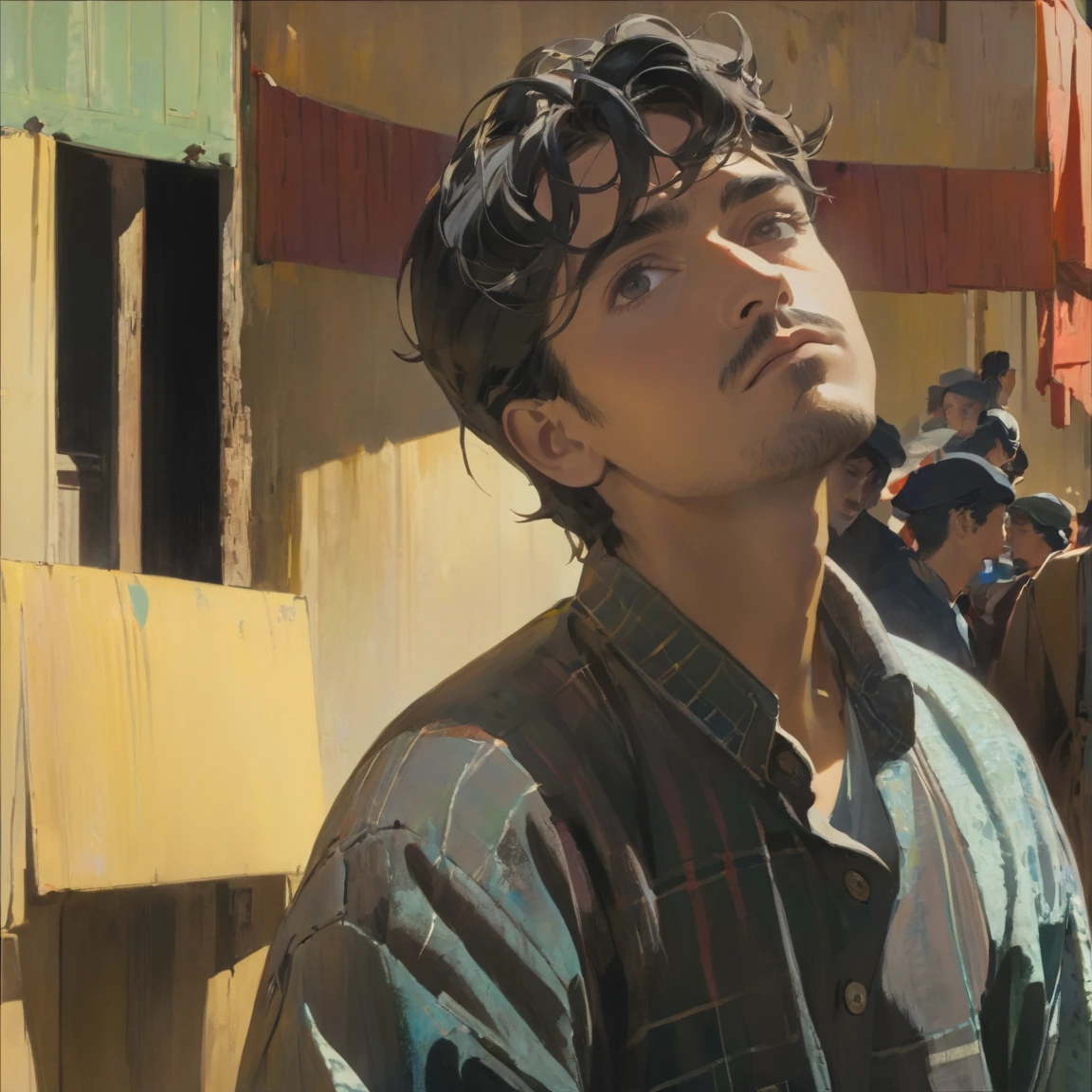 A man looking to the camera 