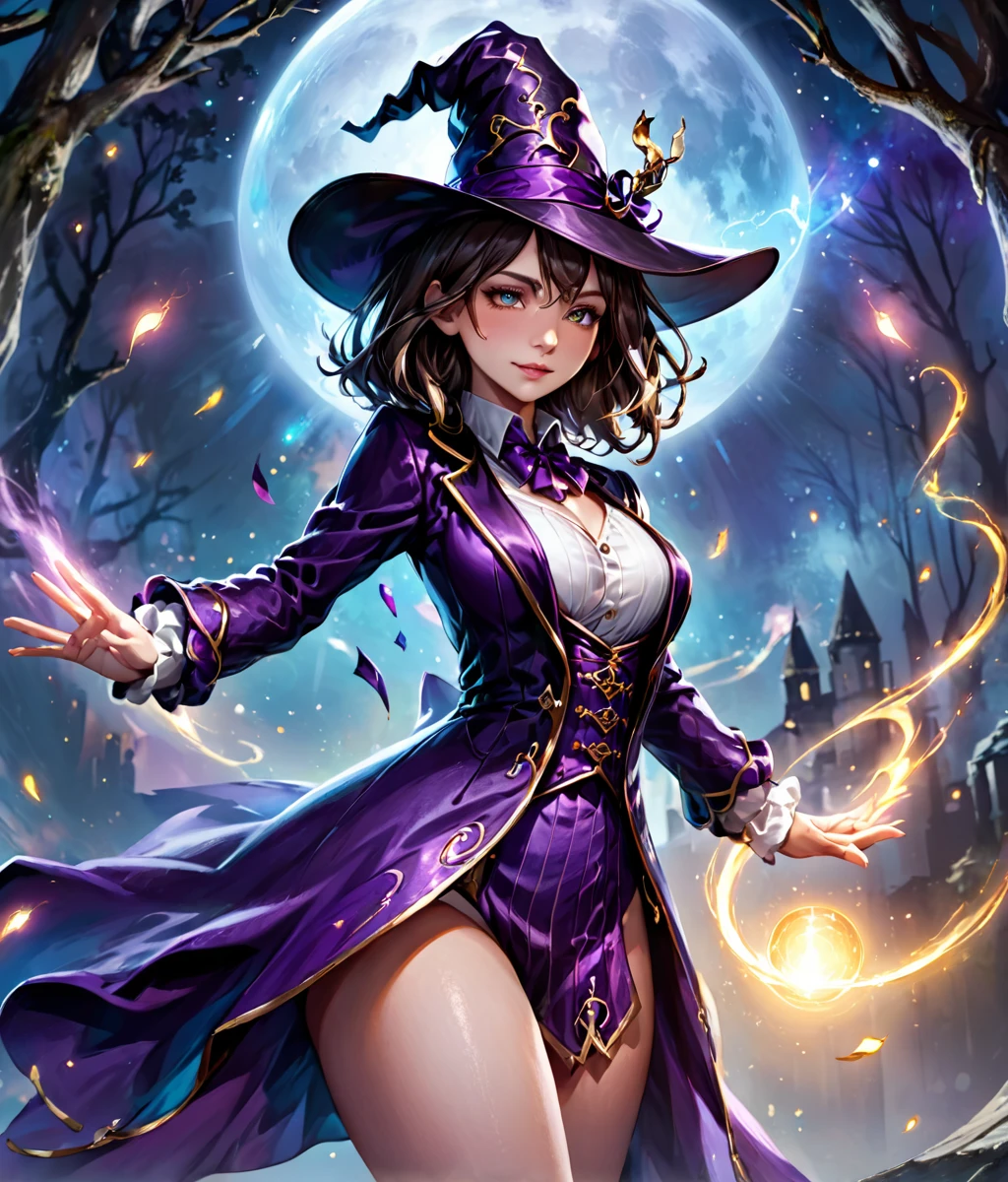 masterpiece, best quality, ultra-detailed, illustration, 1girl, solo, fantasy, flying, broom, night sky, outdoors, magic, spells, moon, stars, clouds, wind, hair, cape, hat, boots, broomstick, glowing, mysterious, enchanting, whimsical, playful, adventurous, freedom, wonder, imagination, determination, skill, speed, movement, energy, realism, naturalistic, figurative, representational, beauty, fantasy culture, mythology, fairy tales, folklore, legends, witches, wizards, magical creatures, fantasy worlds, composition, scale, foreground, middle ground, background, perspective, light, color, texture, detail, beauty, wonder.