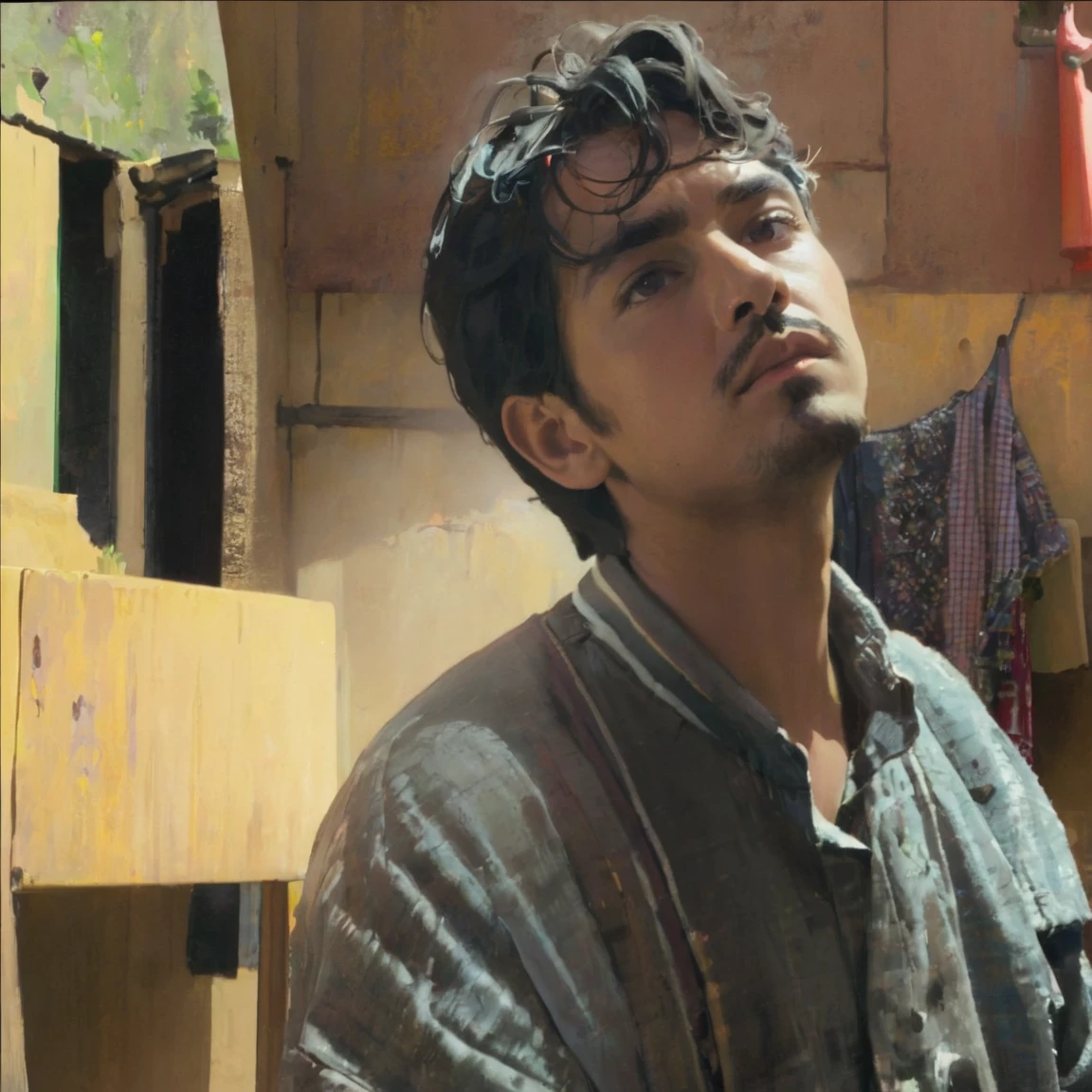 A man looking to the camera 