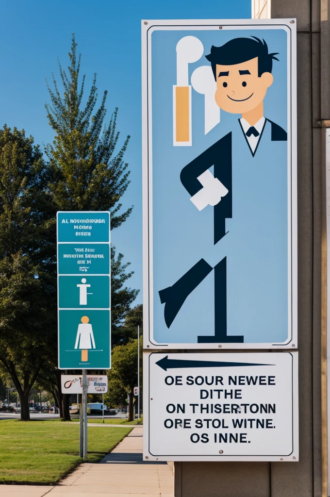 Character created with public signs