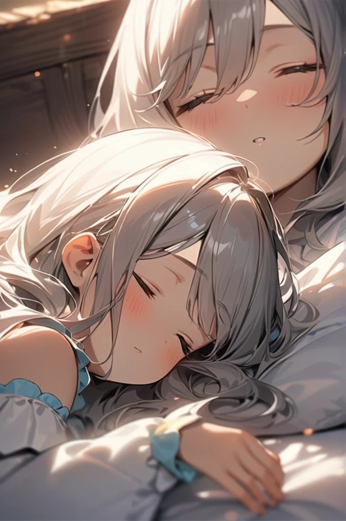 ((Best quality)), ((masterpiece)), (detailed), sleeping stepsister younger sister